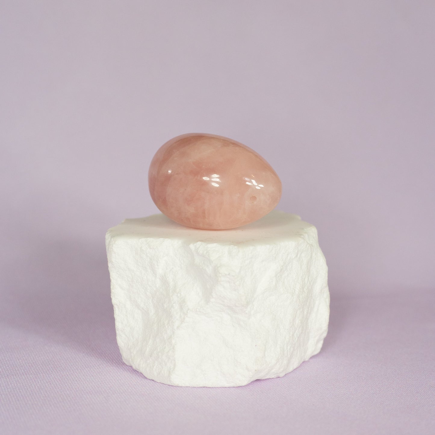 Rosenkvarts Yoniägg – GIA-certifierat